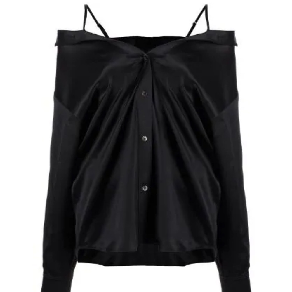 Alexander Wang Off the shoulder satin shirt